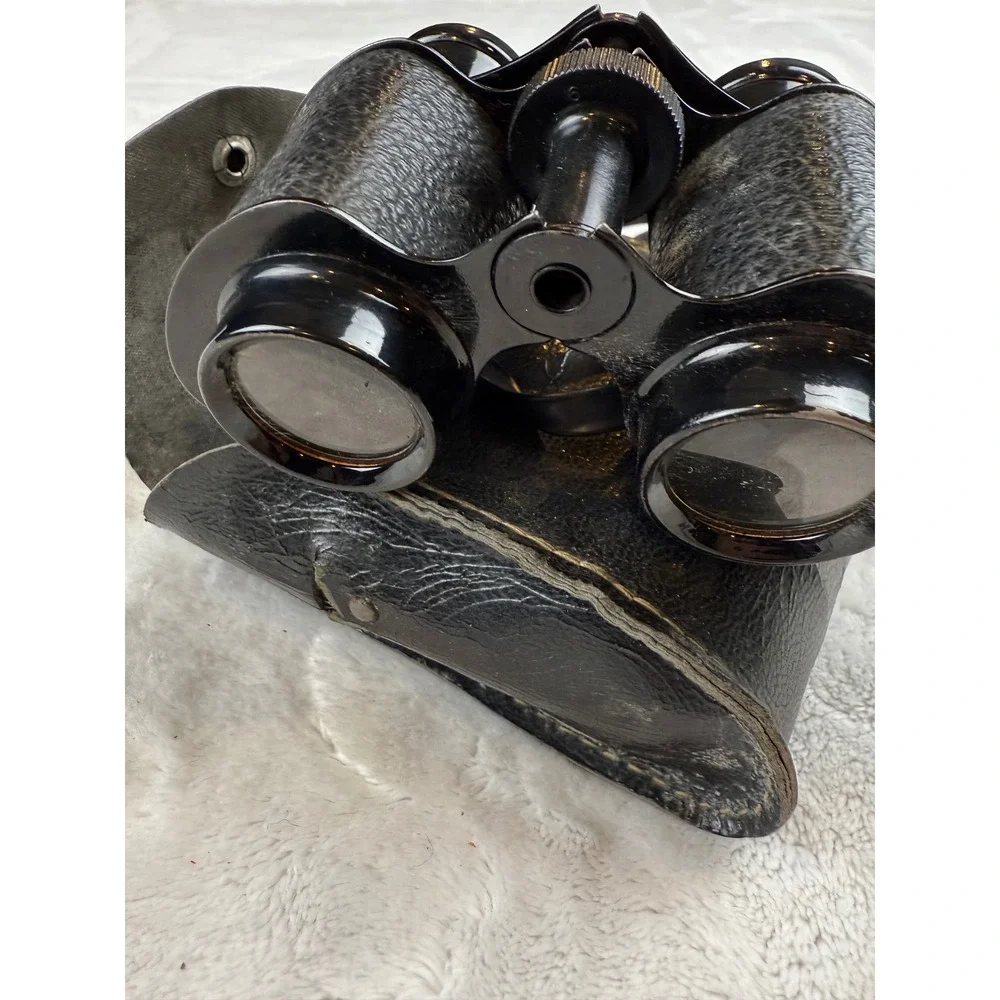 Vintage Wards Sport Glass‎ 3x27 Binoculars with Leather Case USA Made
